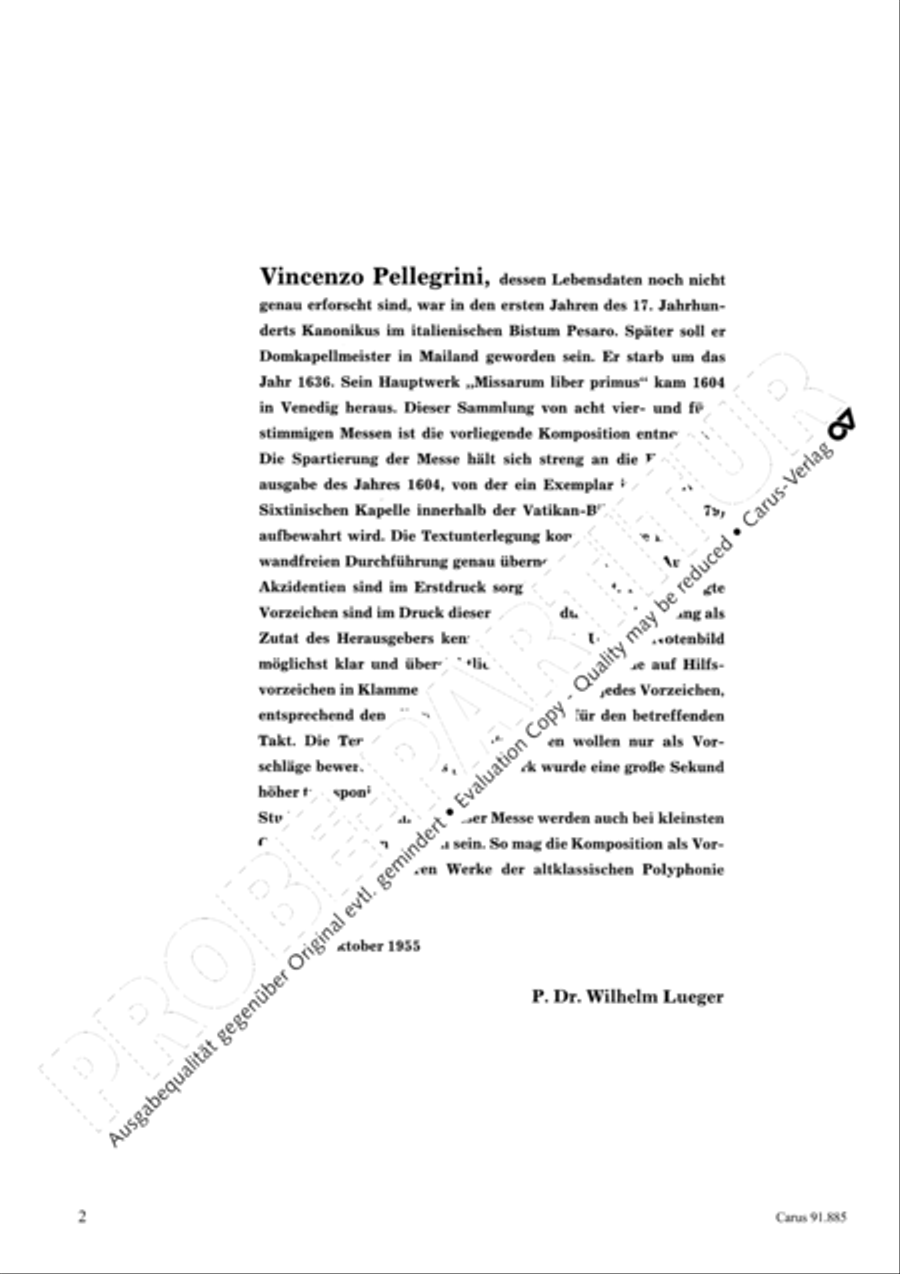 Missa brevis in D minor Missa brevis in D minor 4-Part scores gallery preview page 3