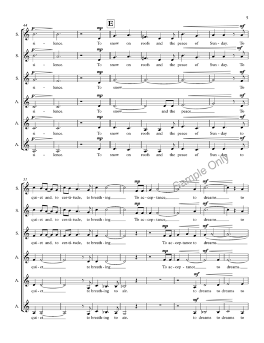Winter Sun Winter Sun A Cappella scores gallery preview page 5