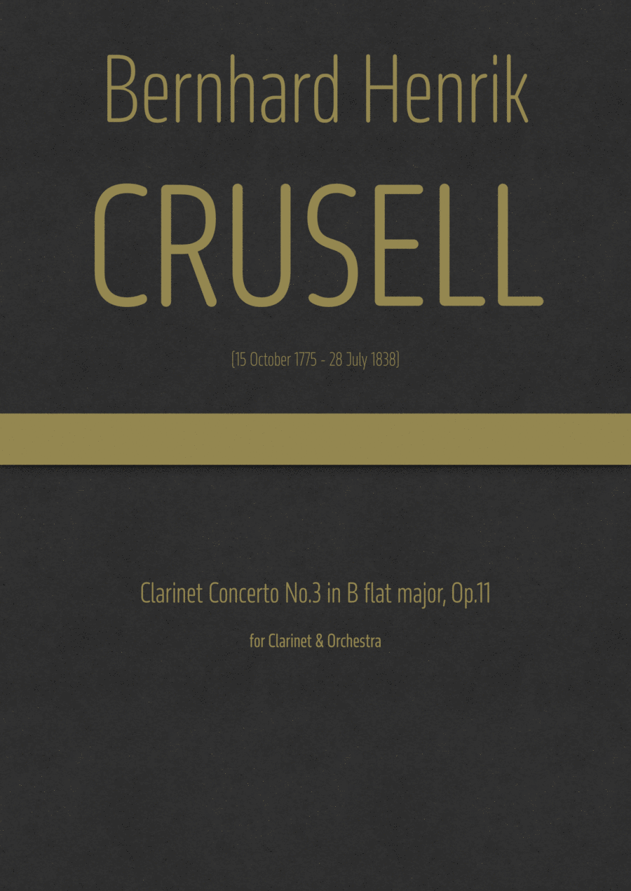 Crusell - Clarinet Concerto No.3 in B flat major, Op.11 Full Orchestra scores gallery preview page 1