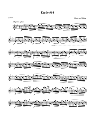 Clarinet Etude #14, Arr. Marten King