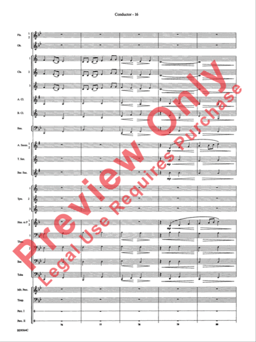 Where the Black Hawk Soars Concert Band scores gallery preview page 19