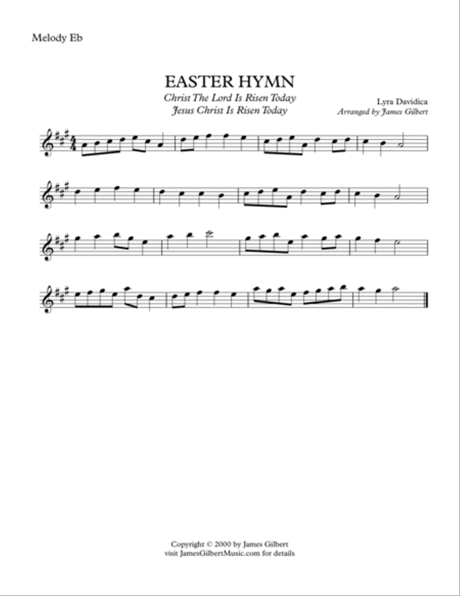EASTER HYMN (Christ The Lord Is Risen Today or Jesus Christ is Risen Today) EASTER HYMN (Christ The Lord Is Risen Today or Jesus Christ is Risen Today) Small Ensemble scores gallery preview page 5