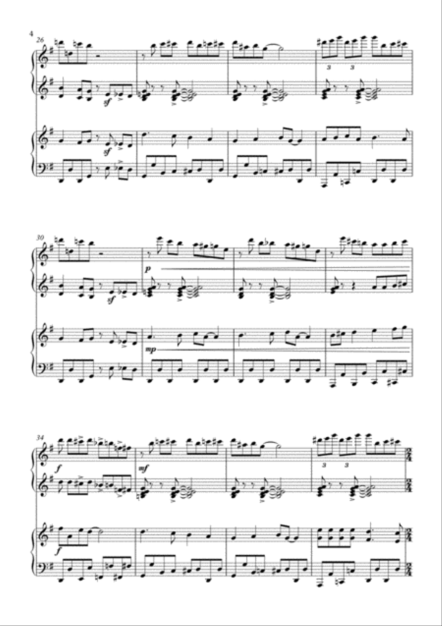Deck the Halls.. and Boogie! Christmas fun for 2 pianos, 4 hands 2 Pianos, 4-Hands scores gallery preview page 4