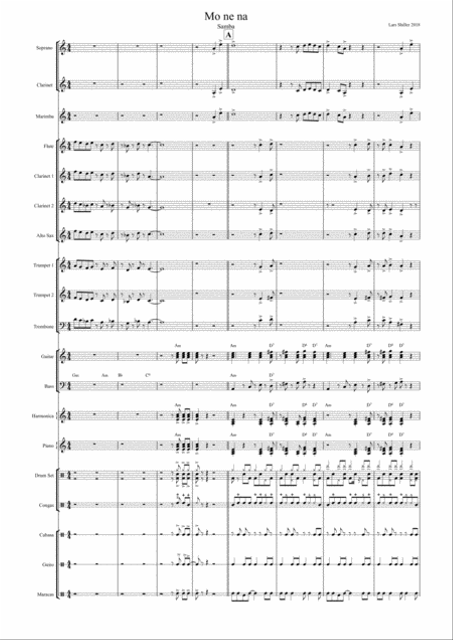 Monena - Samba Jazz Ensemble scores gallery preview page 3