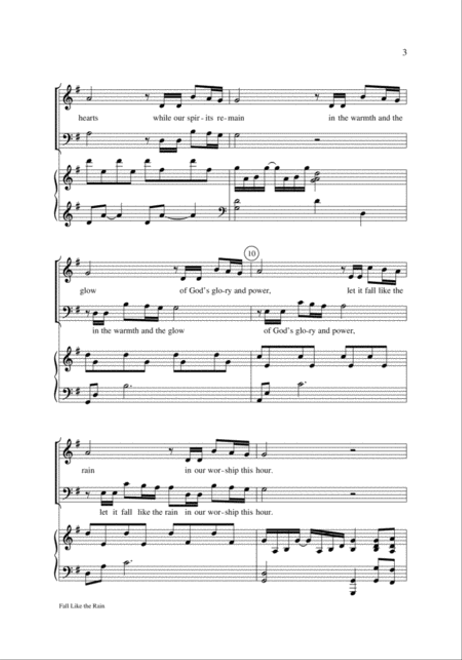 Fall Like Rain Fall Like Rain 4-Part scores gallery preview page 3