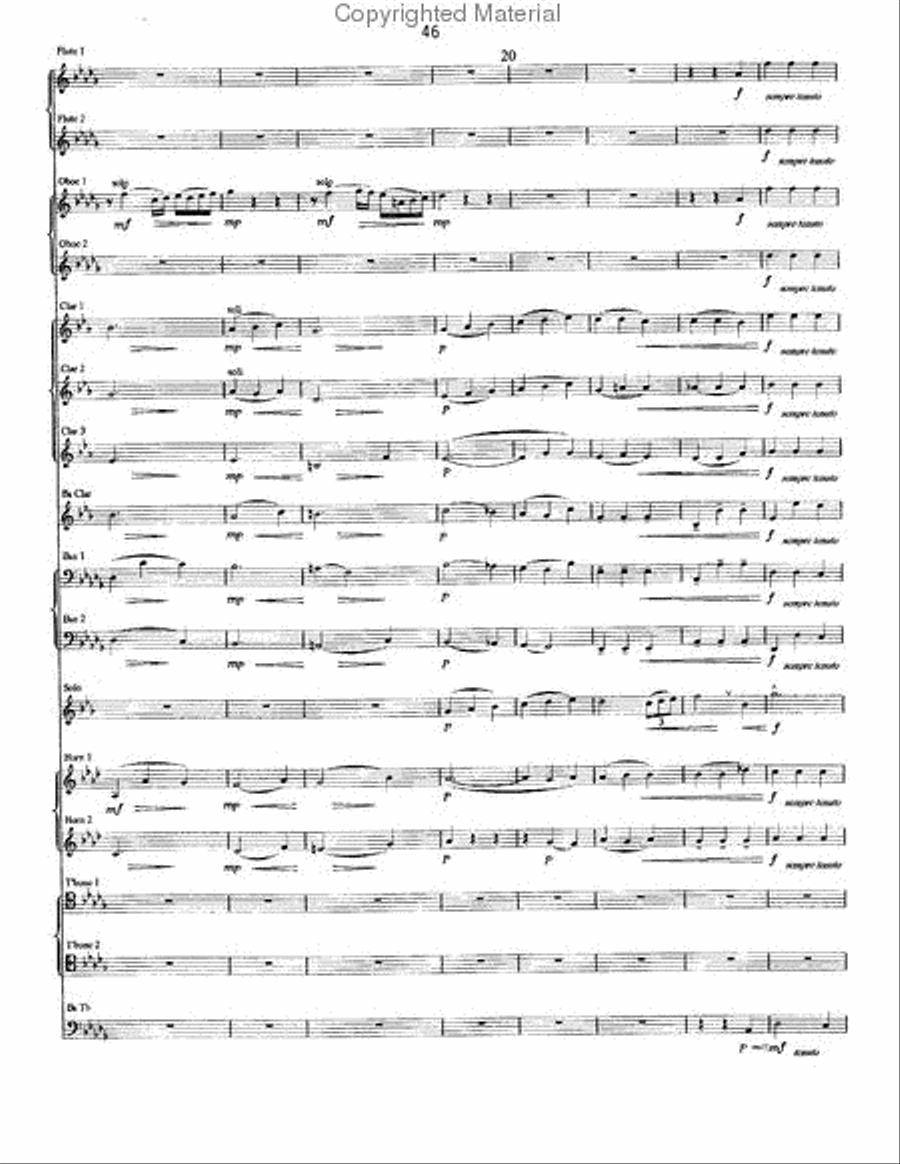 Concerto in F minor for Trumpet Concert Band scores gallery preview page 8