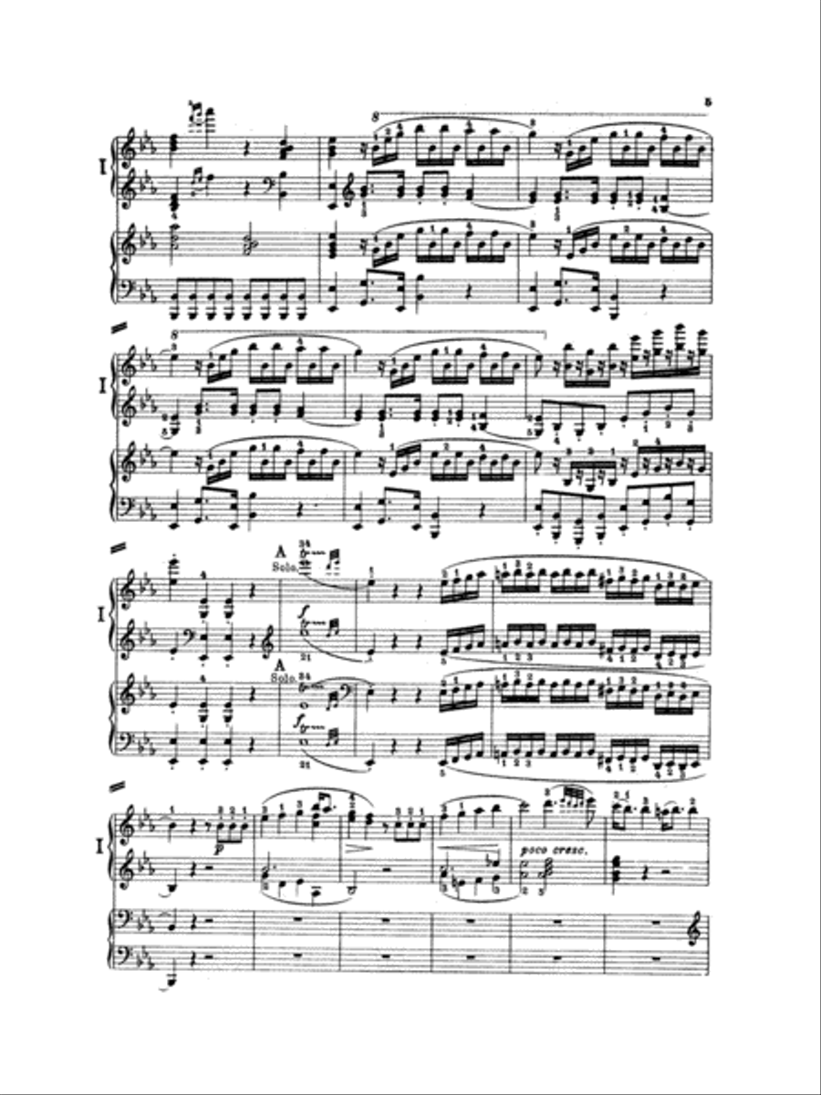 Mozart: Piano Concerto No. 10 in E flat Major for Two Pianos, K. 365 2 Pianos, 4-Hands scores gallery preview page 5