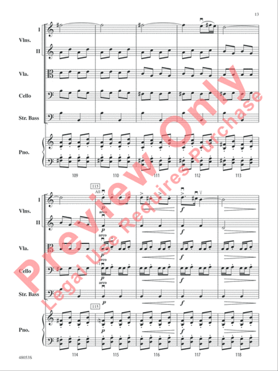 Danza Ritual del Fuego String Orchestra scores gallery preview page 14