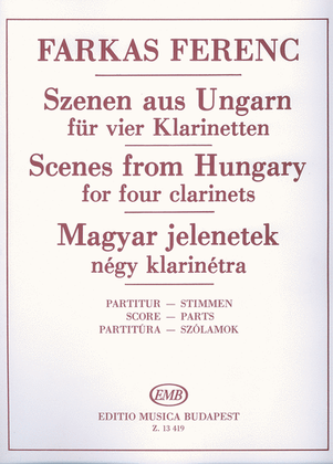 Szene aus Ungarn für vier Klarinetten