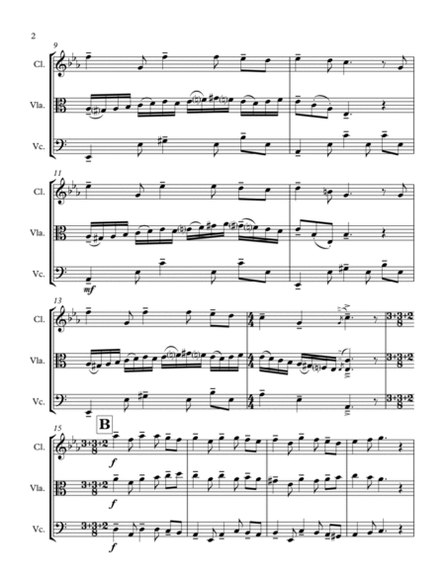 Klezmorim (The Klezmer Musicians) for Clarinet in A, (optional Viola), and Cello image number null