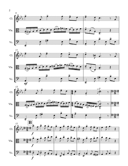 Klezmorim (The Klezmer Musicians) for Clarinet in A, (optional Viola), and Cello image number null