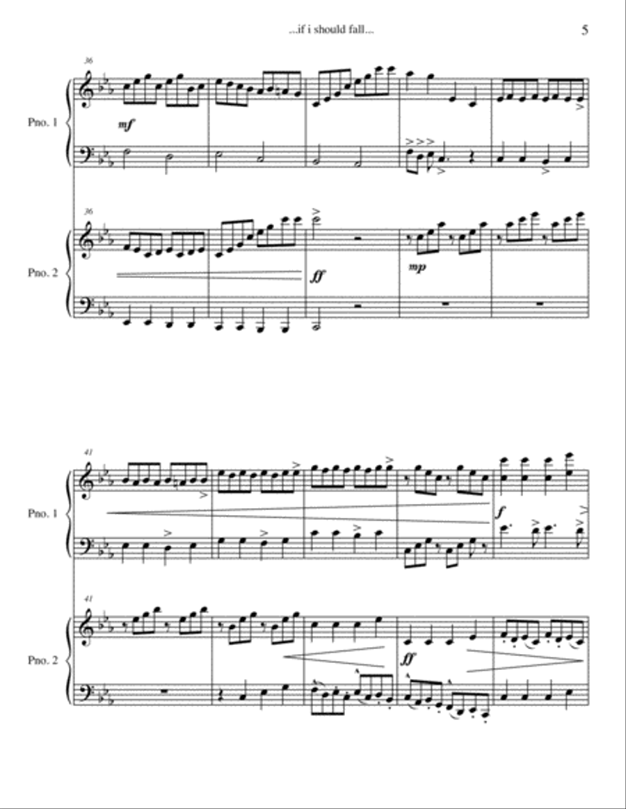 …if I should fall… (standing on the edge) Piano scores gallery preview page 5