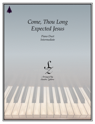 Book cover for Come, Thou Long Expected Jesus (1 piano, 4 hand duet)