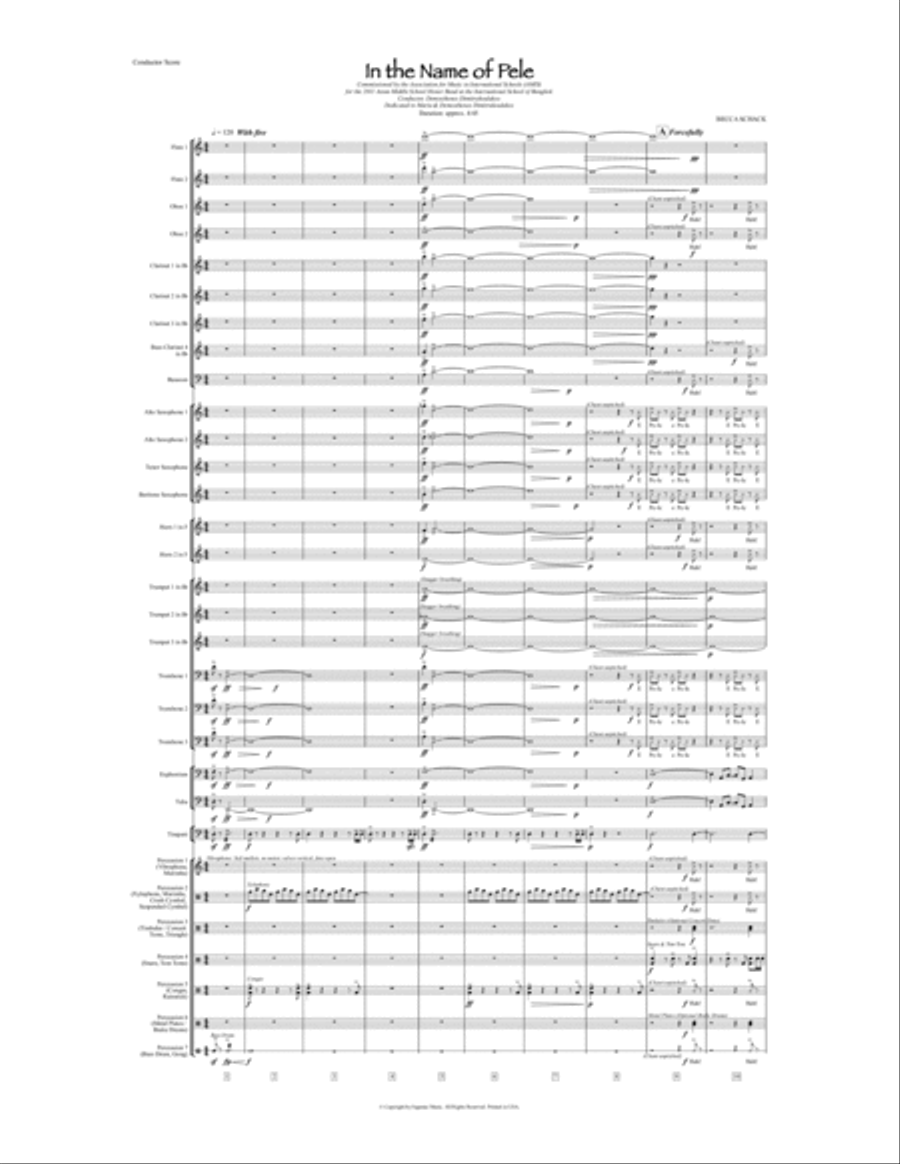 In The Name Of Pele (for Symphonic Band) Concert Band scores gallery preview page 2
