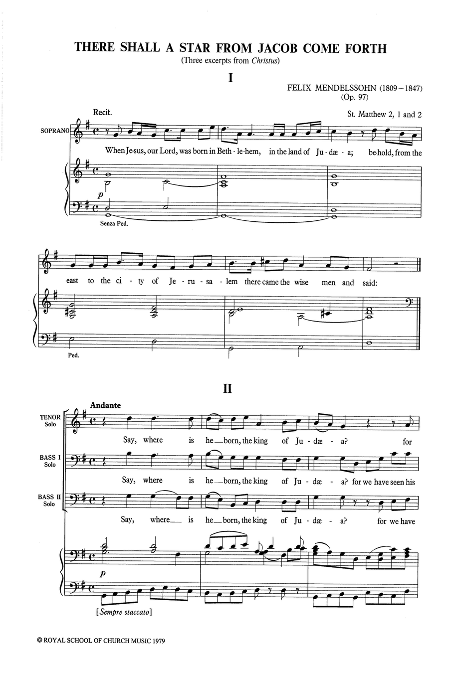 There Shall a Star from Jacob Come Forth 4-Part scores gallery preview page 1