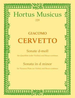 Book cover for Sonate for Flute (Violin) and Basso continuo d minor op. 3/6