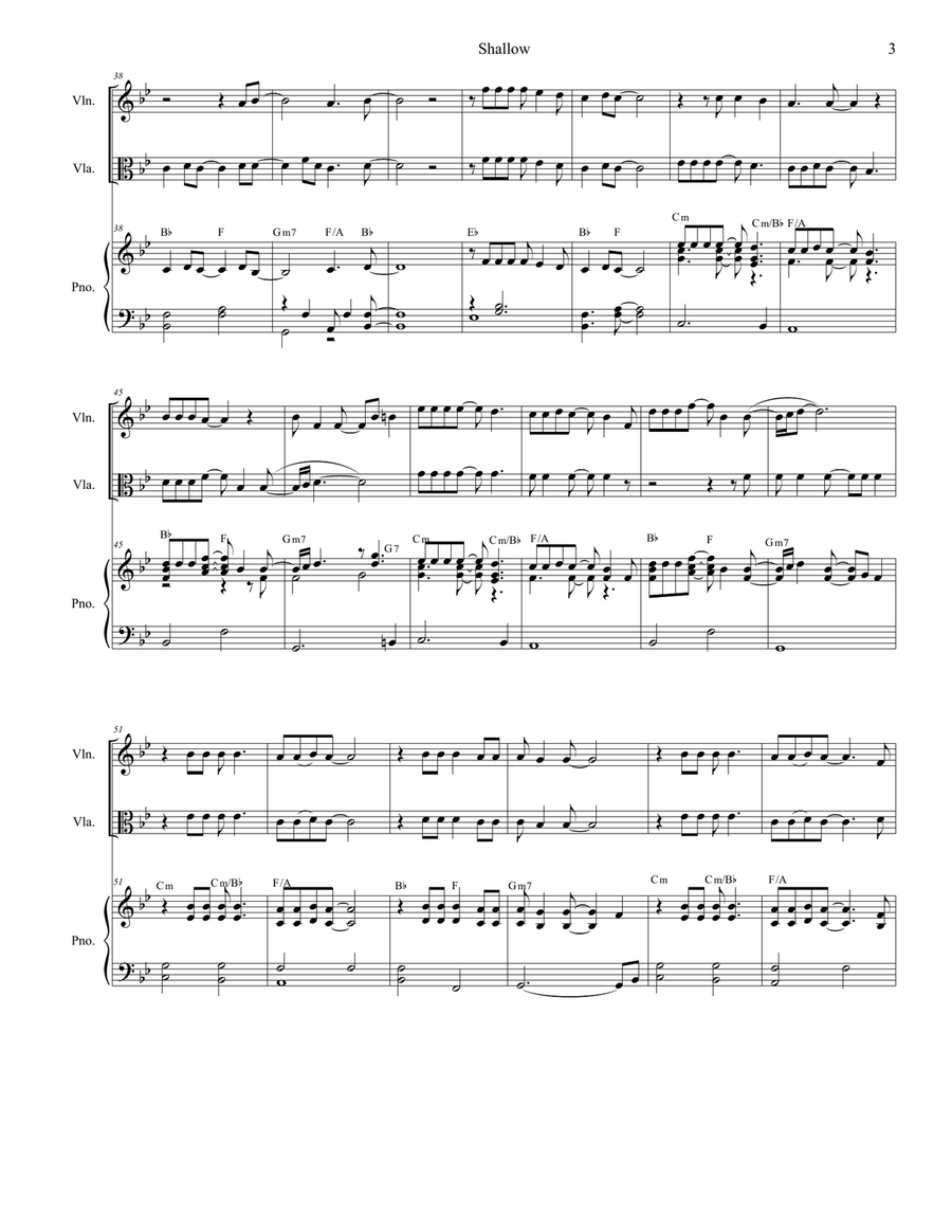 Shallow Shallow String Duet scores gallery preview page 3