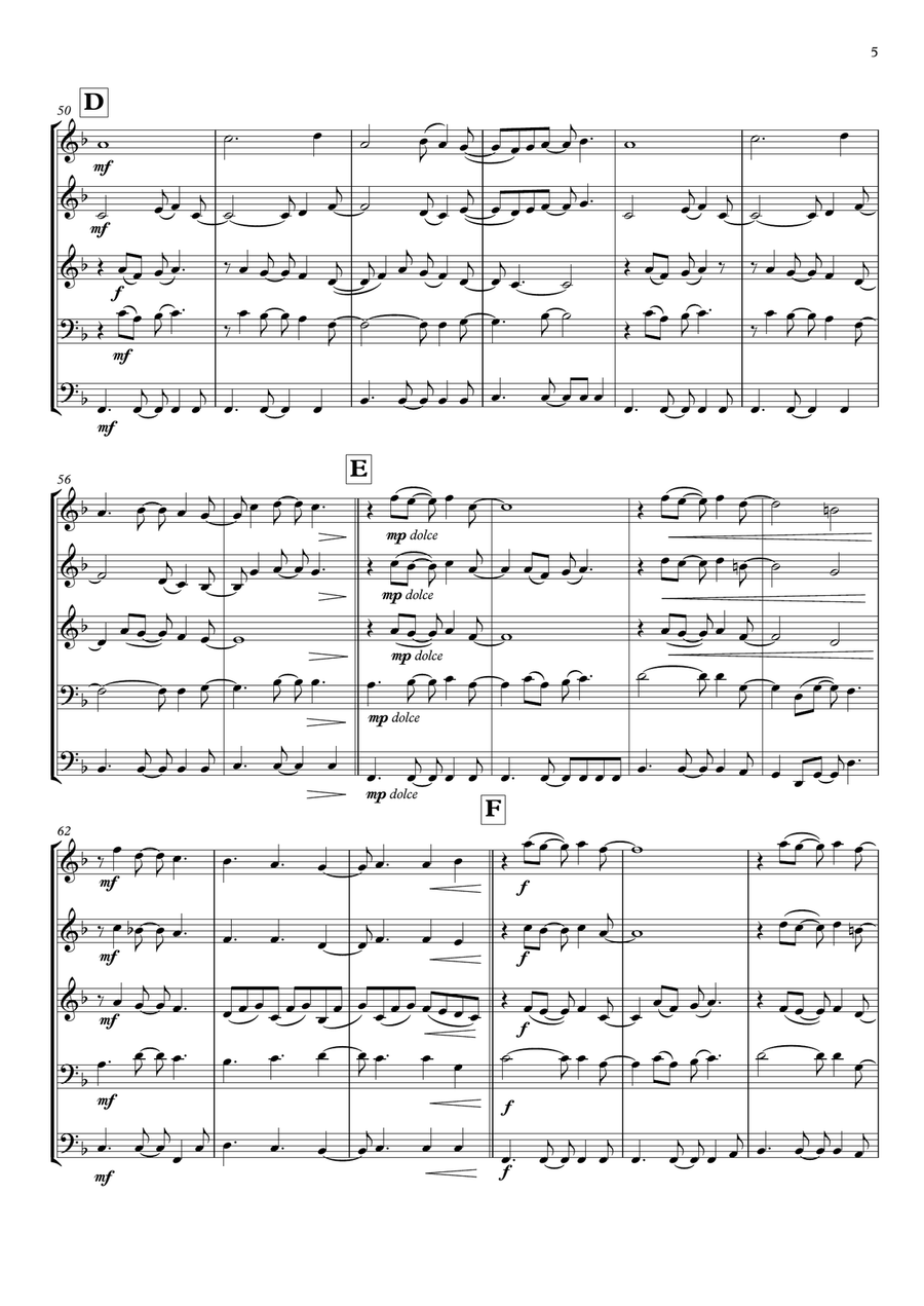 Here Comes The Sun Brass Ensemble scores gallery preview page 5