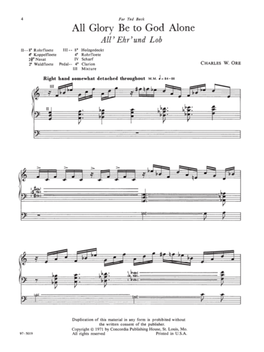 Eleven Compositions for Organ, Set I Organ scores gallery preview page 3