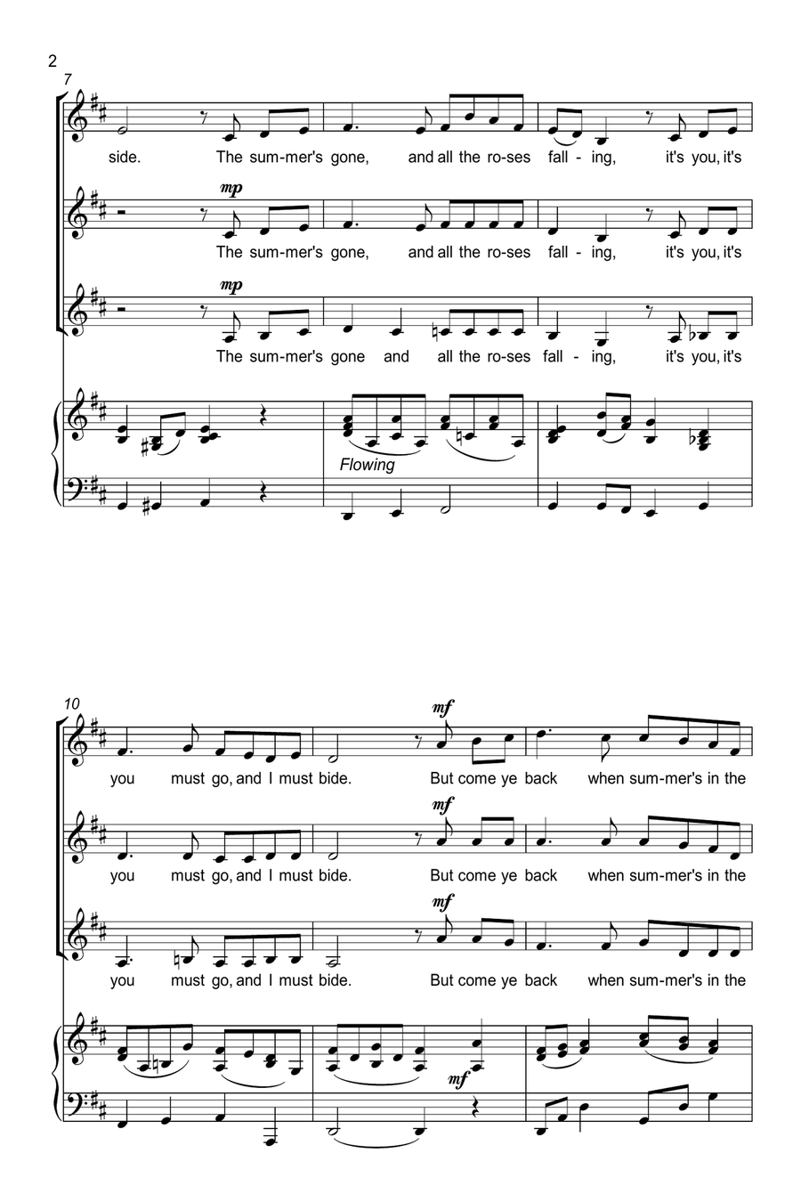 O Danny Boy (Londonderry Air) - SSA - Three Part Choir Upper Voices SSA scores gallery preview page 2