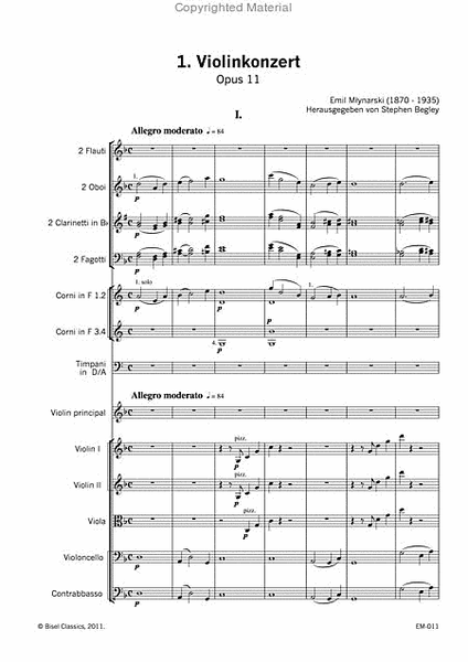 1. Violinkonzert, Opus 11