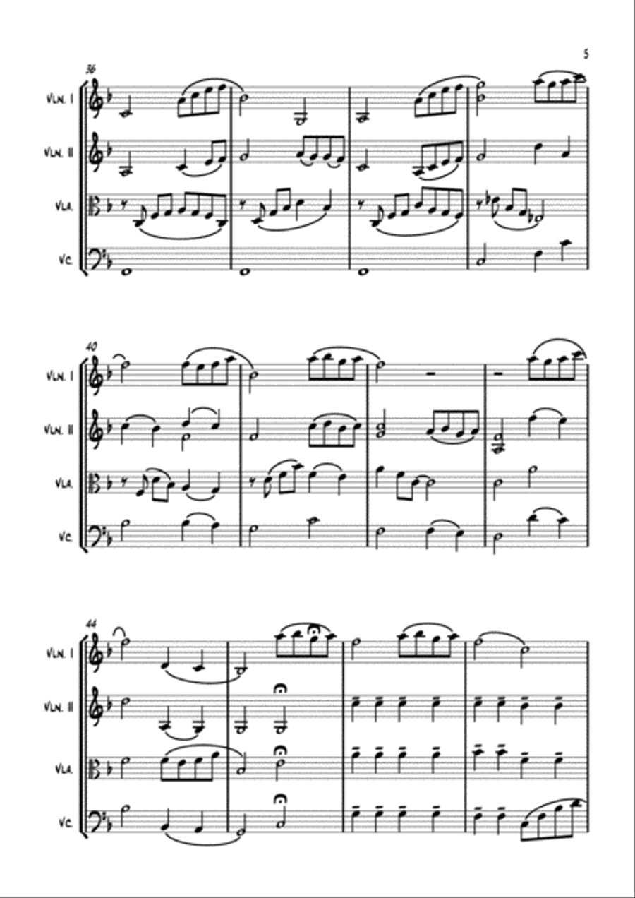 Beauty And The Beast String Quartet scores gallery preview page 5