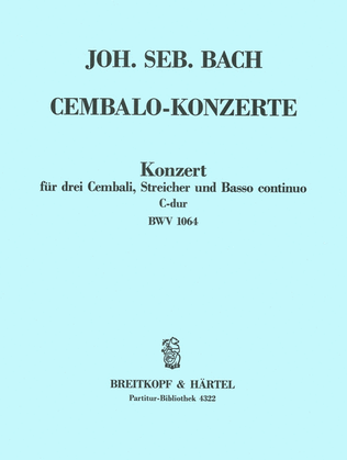 Book cover for Harpsichord Concerto in C major BWV 1064