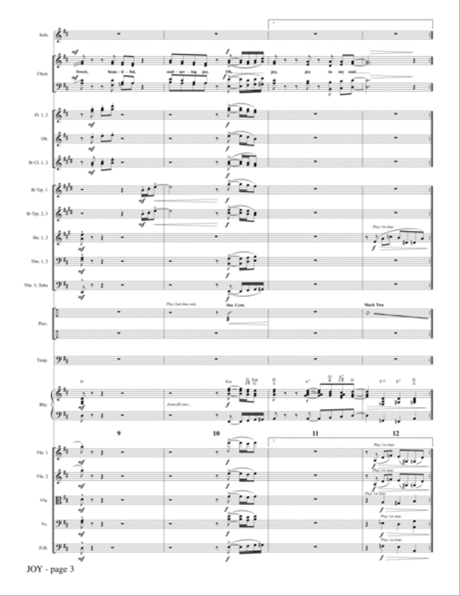 Joy - Full Score Choir scores gallery preview page 3
