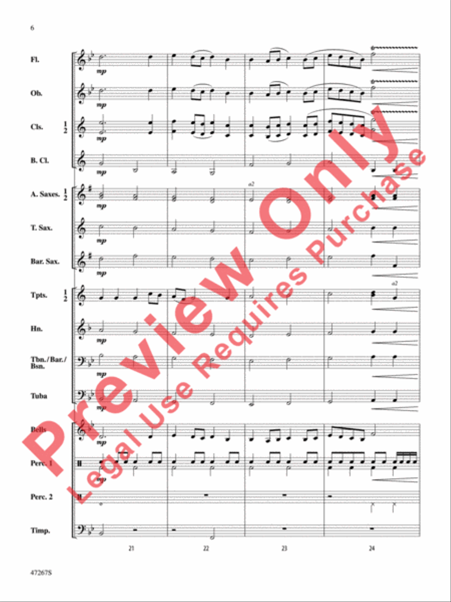 Of Pride and Power Concert Band scores gallery preview page 7