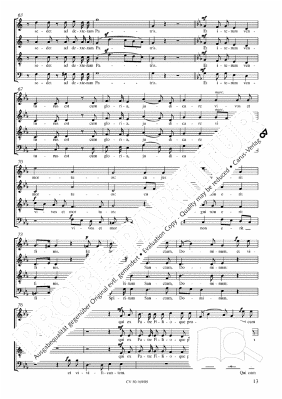 Mass in C Major 4-Part scores gallery preview page 14