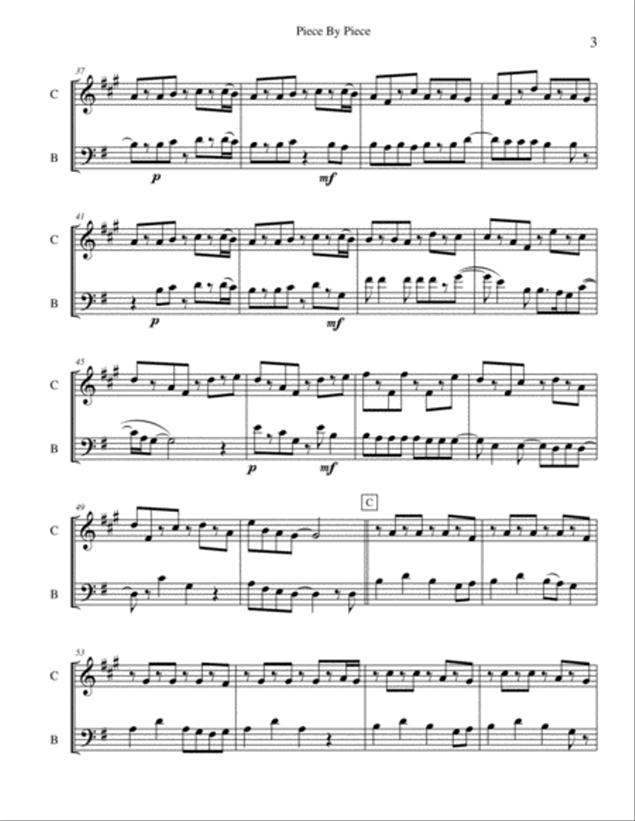 Piece By Piece Piece By Piece Woodwind Duet scores gallery preview page 3