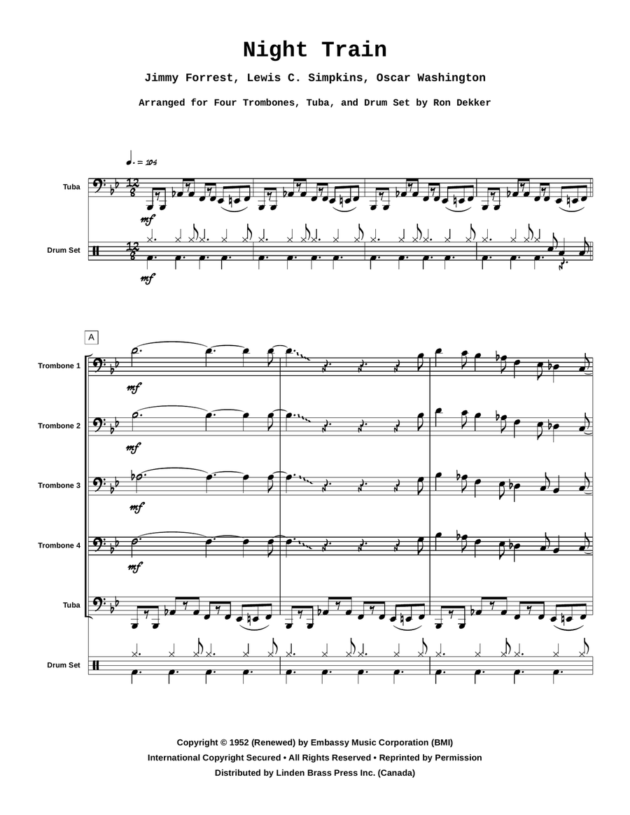 Night Train Night Train Small Ensemble scores gallery preview page 3