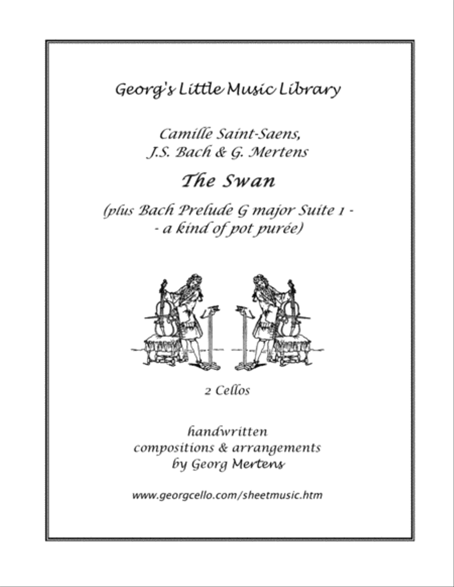 The Swan as a Cello Duo with Bach Prelude from Suite No 1