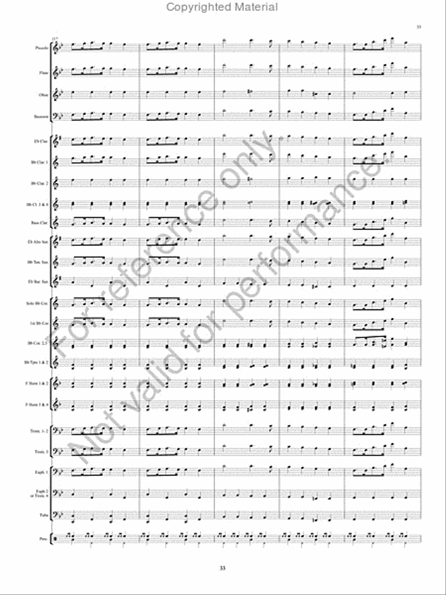 The Pirates of Penzance Concert Band scores gallery preview page 34