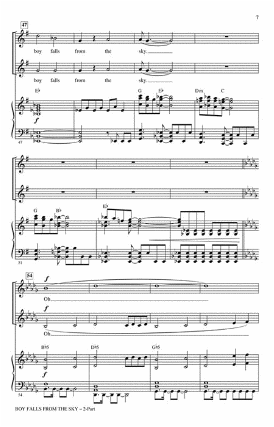 Boy Falls from the Sky Boy Falls from the Sky 2-Part scores gallery preview page 3