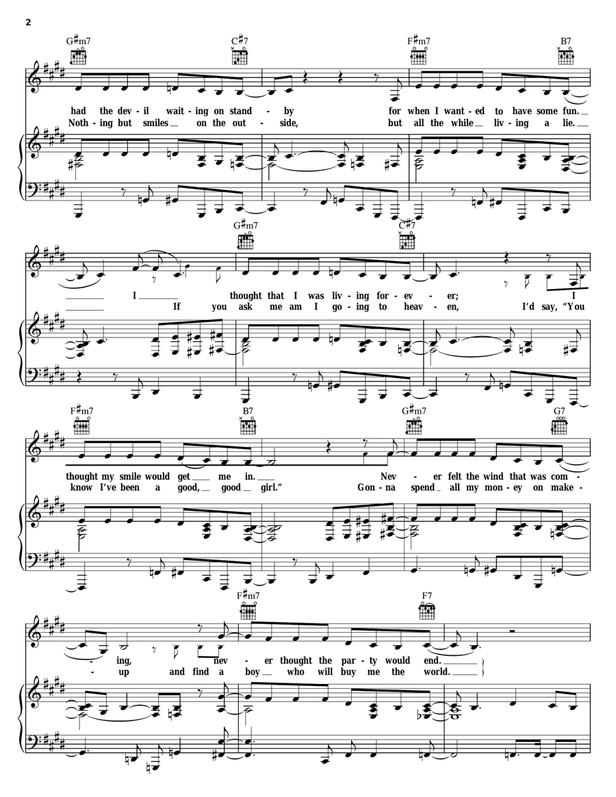 Little Did I Know Piano, Vocal, Guitar scores gallery preview page 2