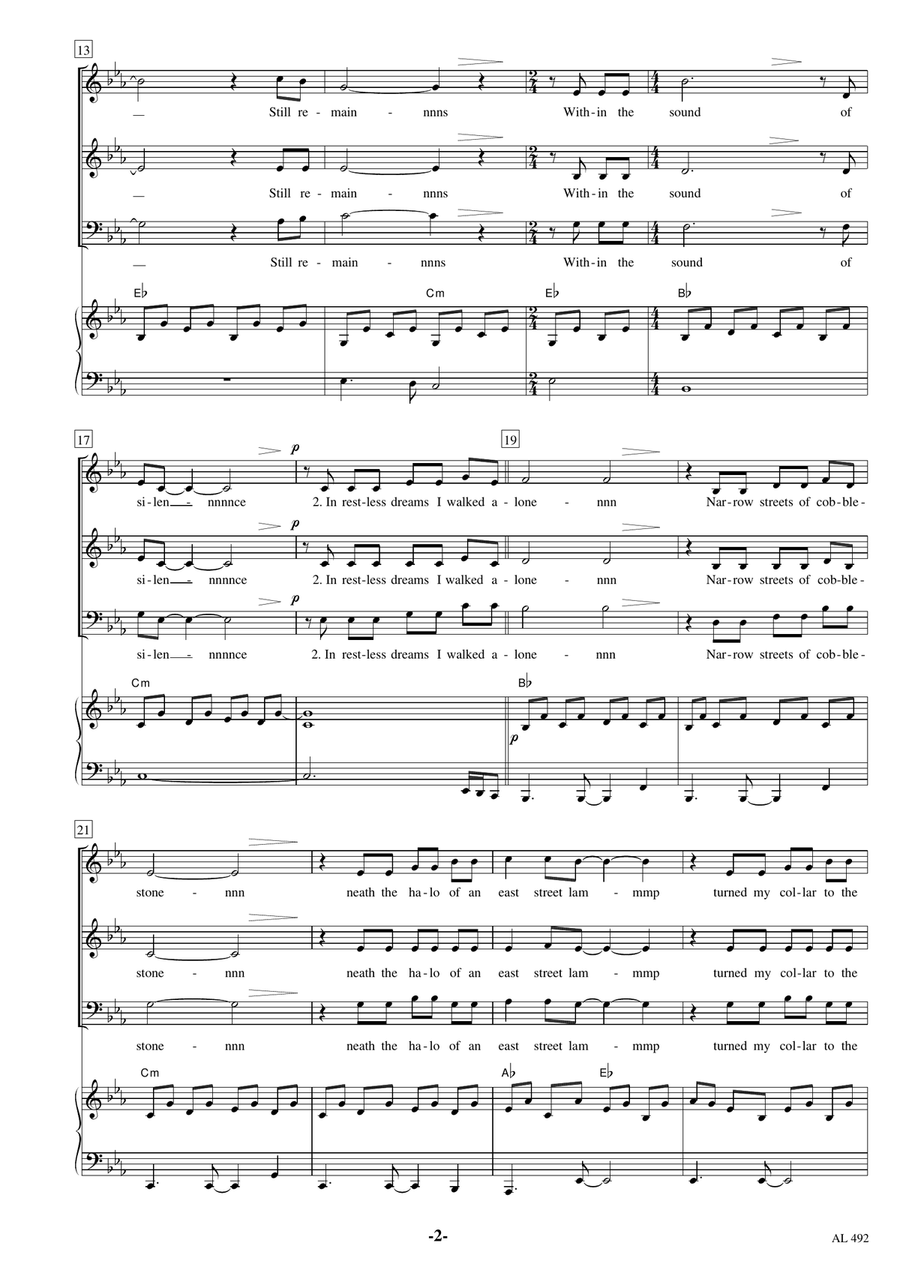 The Sound Of Silence 3-Part scores gallery preview page 2