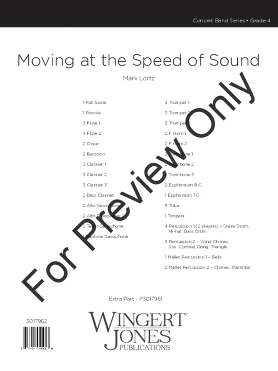 Moving at the Speed of Sound - Full Score