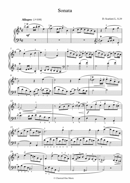 Scarlatti-Sonata in G-major L.S.29 K.549(piano) image number null