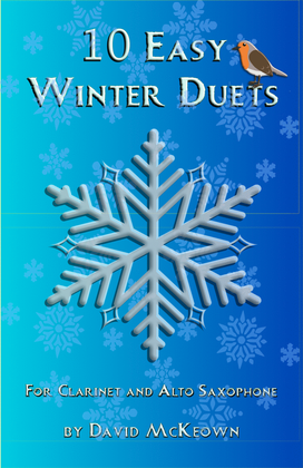 Book cover for 10 Easy Winter Duets for Clarinet and Alto Saxophone