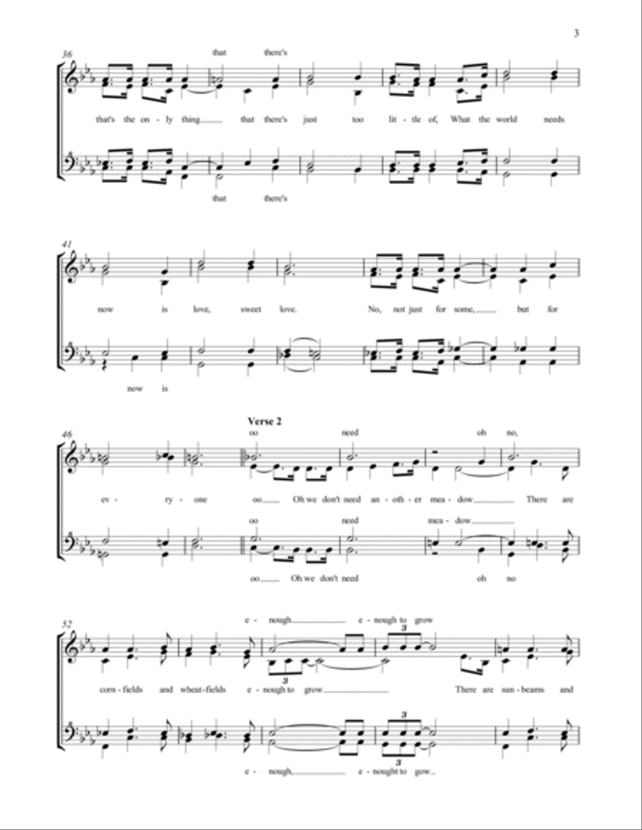 What The World Needs Now Is Love SSAA scores gallery preview page 3