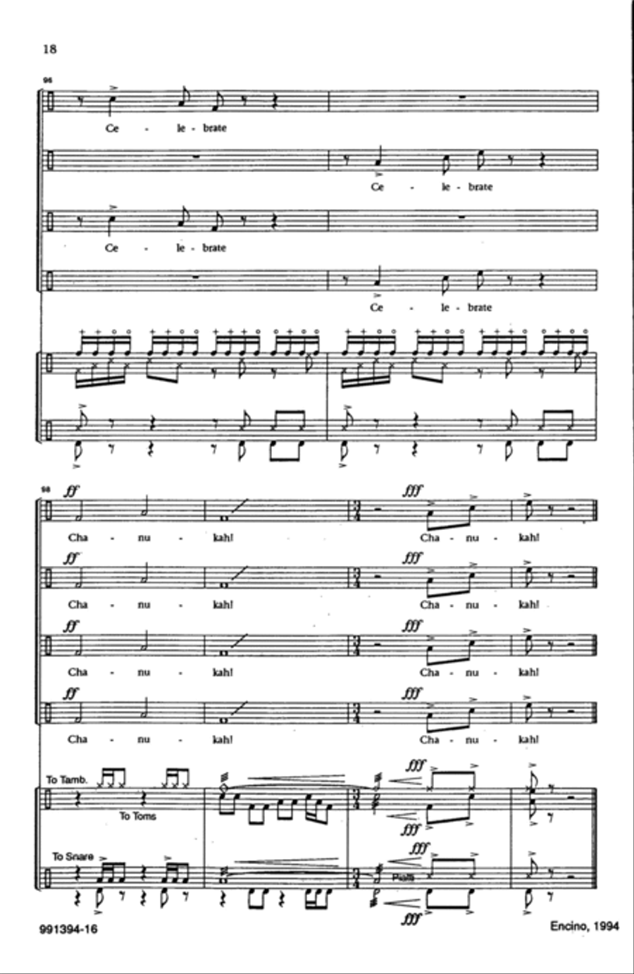 A Chanukah Dreidle 4-Part scores gallery preview page 16