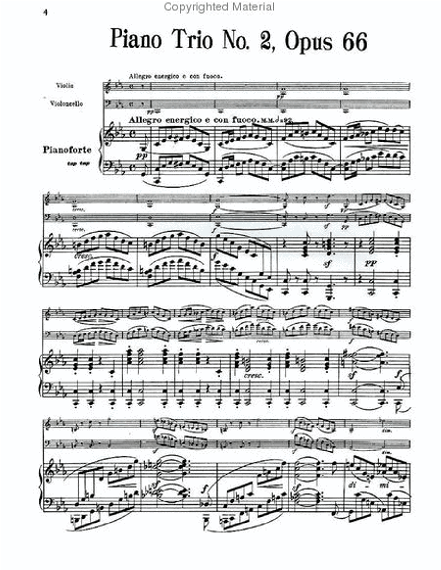 Mendelssohn - Piano Trio No. 2 in C Minor, Op. 66 Piano Trio scores gallery preview page 2