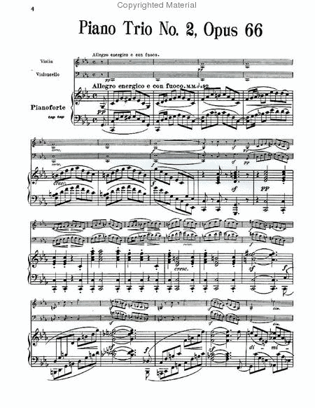 Mendelssohn - Piano Trio No. 2 in C Minor, Op. 66 image number null