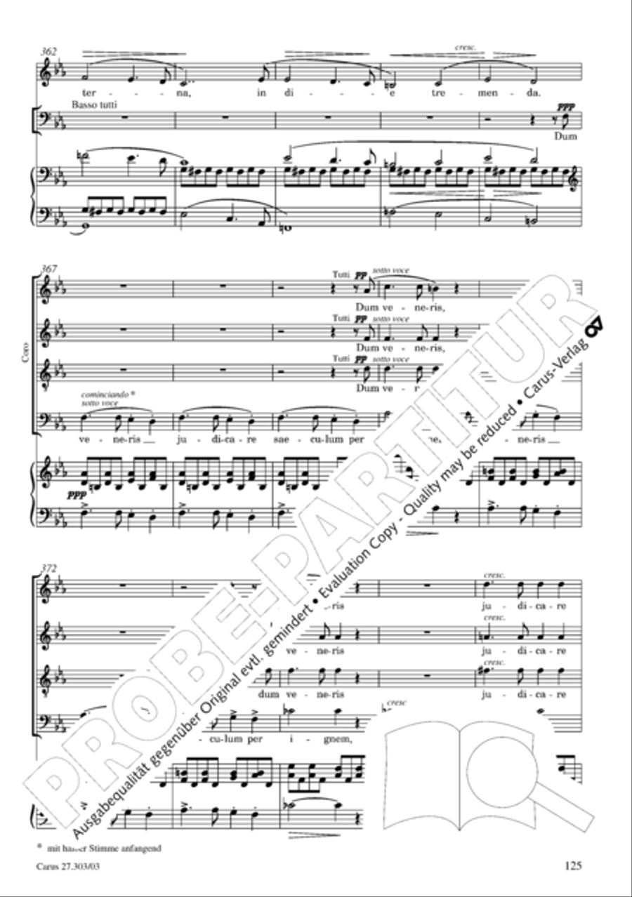 Messa da Requiem 4-Part scores gallery preview page 126