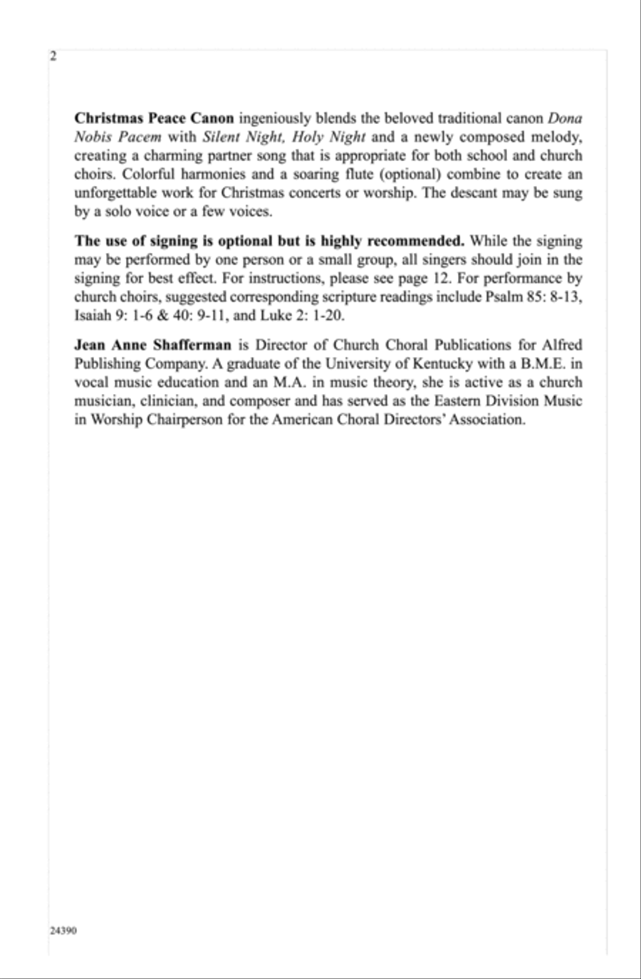 Christmas Peace Canon 2-Part scores gallery preview page 2