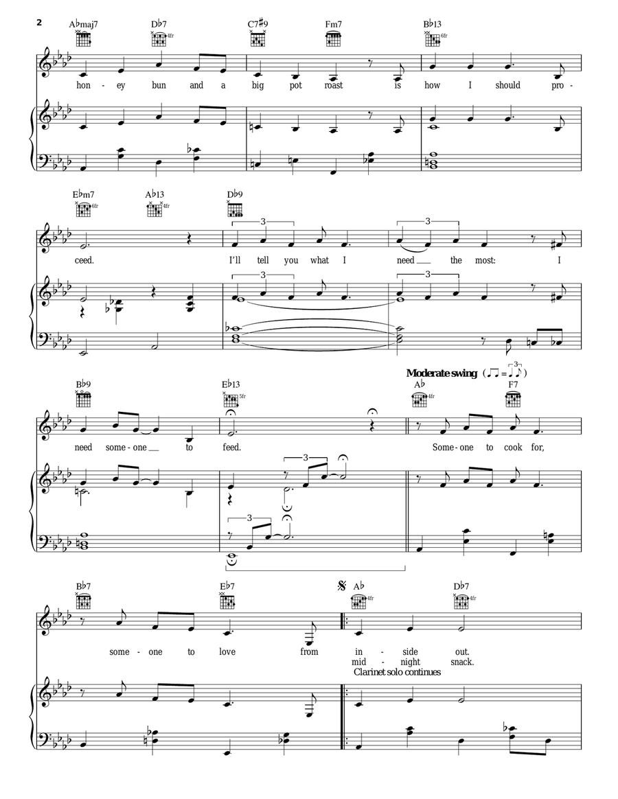 Someone To Cook For Someone To Cook For Piano, Vocal, Guitar scores gallery preview page 2