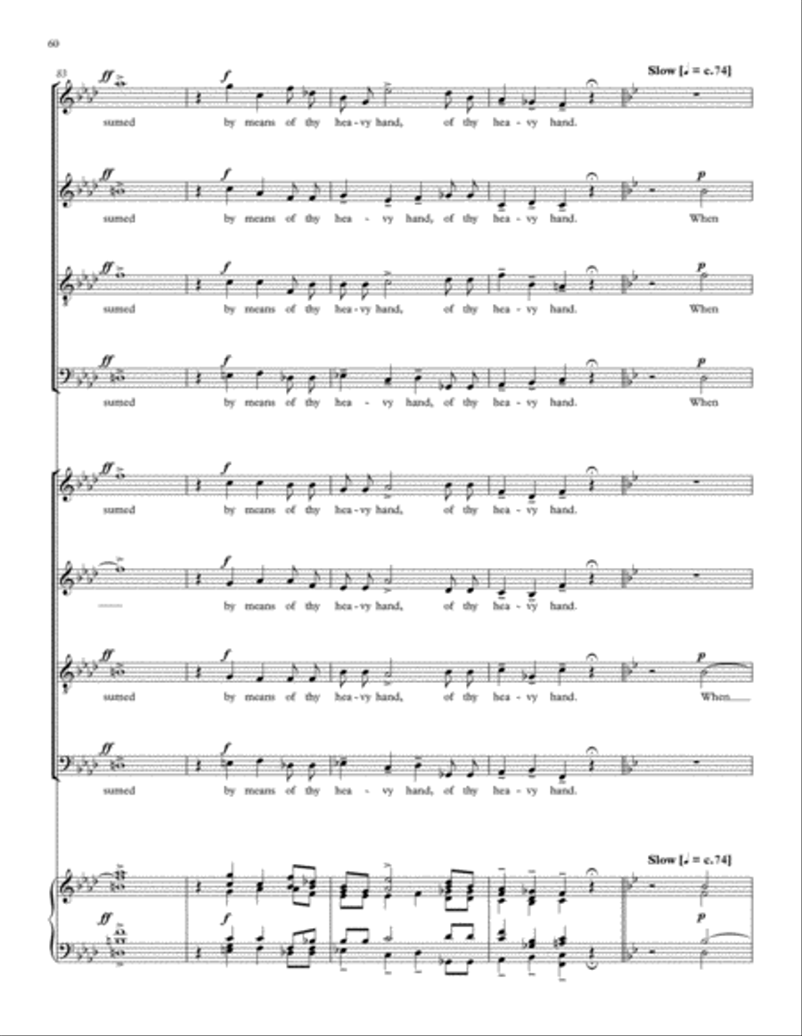 Songs of Farewell Divisi scores gallery preview page 76