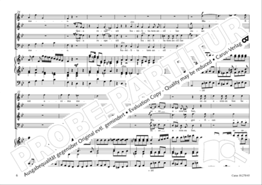 Magnificat in B 4-Part scores gallery preview page 7