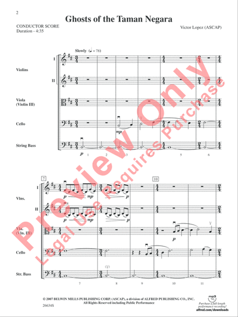 Ghosts of the Taman Negara String Orchestra scores gallery preview page 3